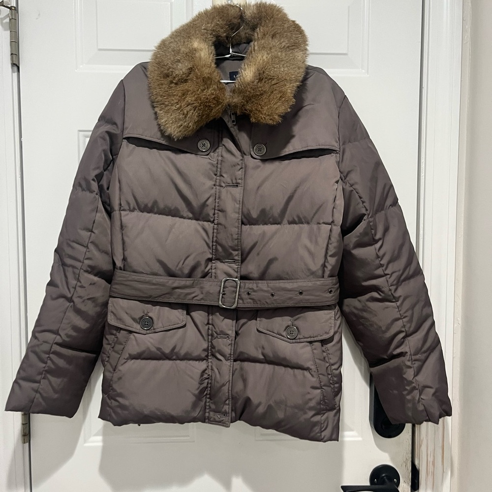 Lands' End Women’s Taupe, Down filled Jacket, XL